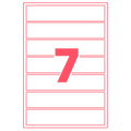 7 Per Sheet Laser Labels - 192x39mm