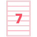7 Per Sheet Laser Labels - 192x39mm