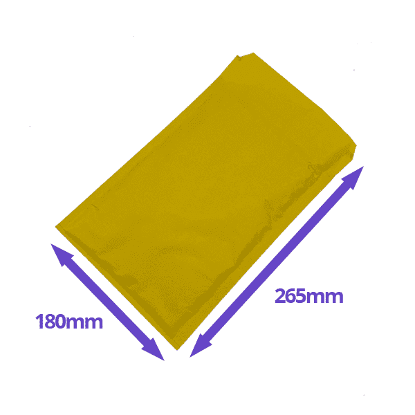 Gold Padded Envelopes / Mailers - 180x265mm