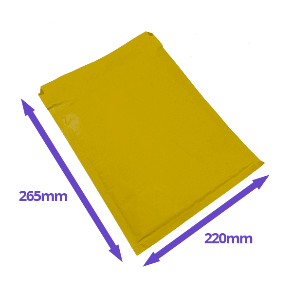 Gold Padded Envelopes / Mailers - 220x265mm