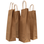 Brown Twist Handle Paper Carrier Bags - 110x85x360mm