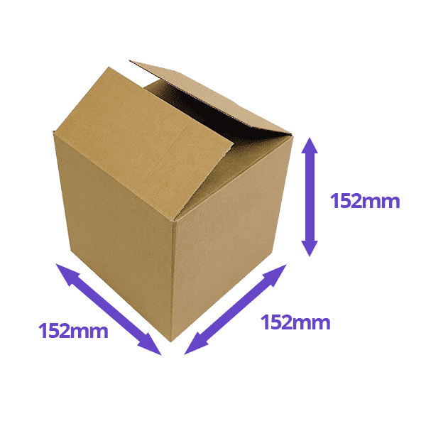 Single Wall Cardboard Boxes - 152x152x152mm