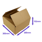 Single Wall Cardboard Boxes - 305x305x152mm