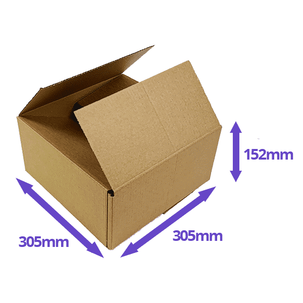 Single Wall Cardboard Boxes - 305x305x152mm