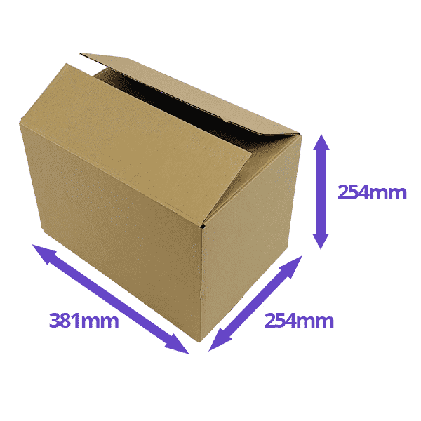 Single Wall Cardboard Boxes - 381x254x254mm