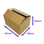Single Wall Cardboard Boxes - 457x305x254mm