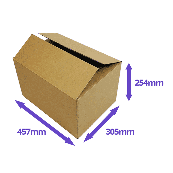 Single Wall Cardboard Boxes - 457x305x254mm