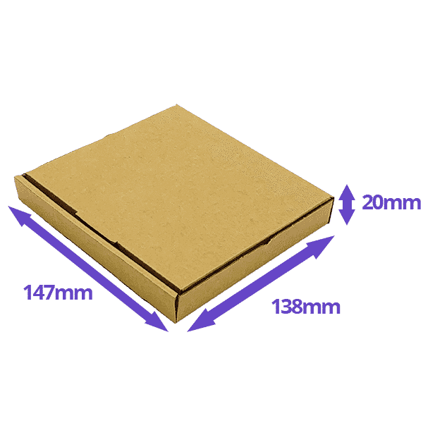 Brown PiP Large Letter Postal Box - 147x138x20mm
