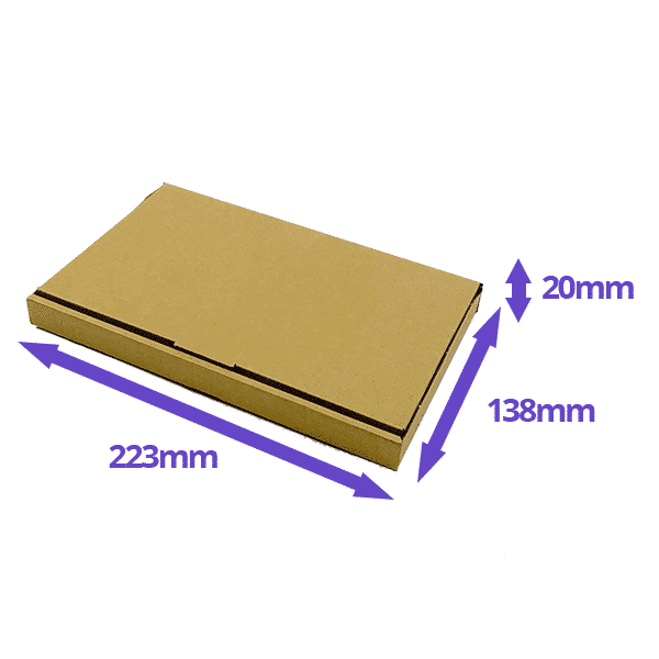 Brown PiP Large Letter Postal Box - 223x138x20mm
