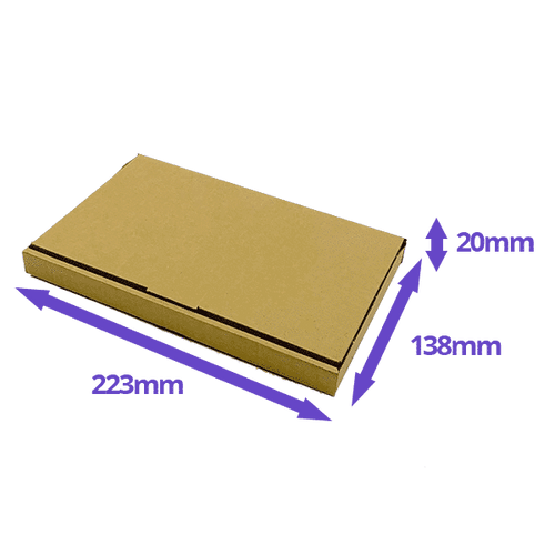 Brown PiP Large Letter Postal Box - 223x138x20mm