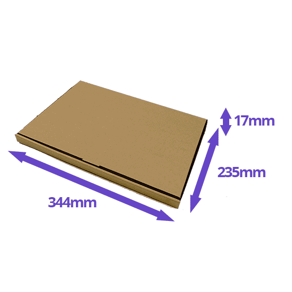 Brown PiP Large Letter Postal Box - 344x235x20mm