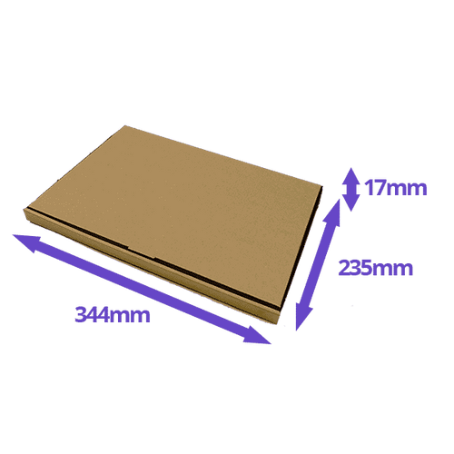 Brown PiP Large Letter Postal Box - 344x235x20mm