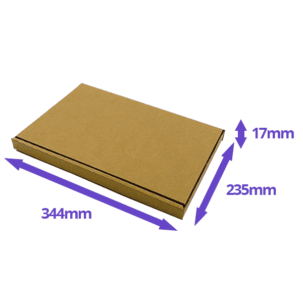 Brown PiP Large Letter Postal Box - 344x235x17mm