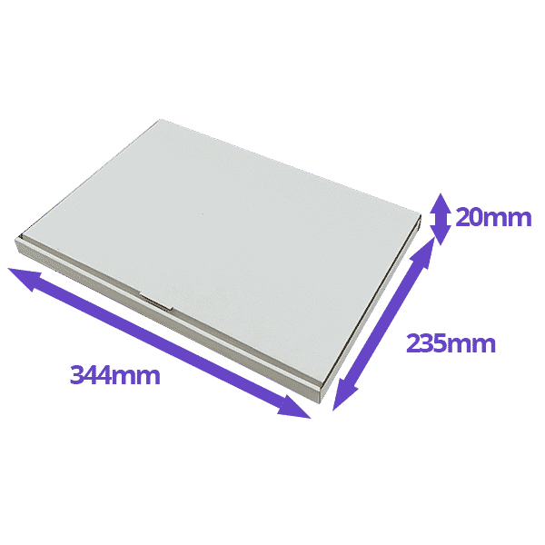 White PiP Large Letter Postal Box - 344x235x20mm