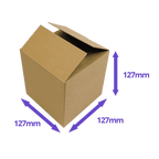 Single Wall Cardboard Boxes - 127x127x127mm