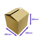 Single Wall Cardboard Boxes - 305x305x305mm