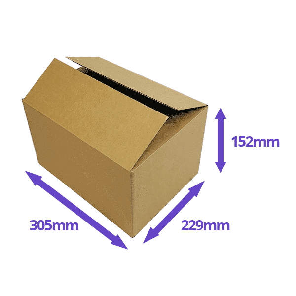 Single Wall Cardboard Boxes - 305x229x152mm