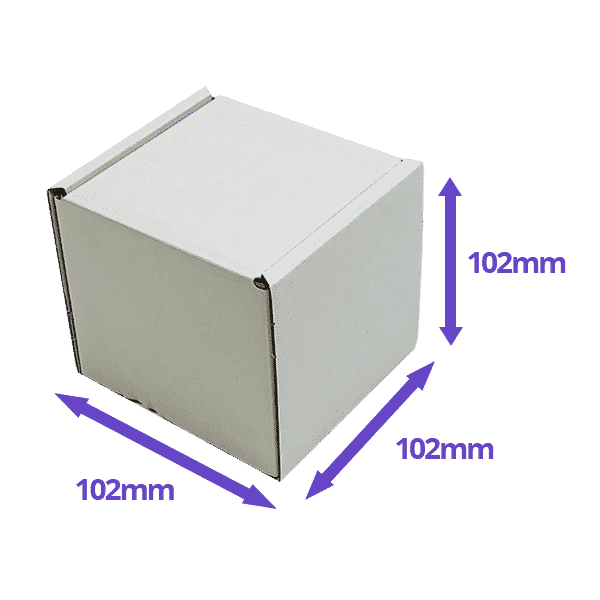 White PiP Small Parcel Postal Box - 102x102x102mm