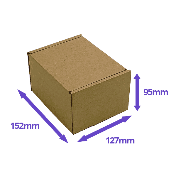 Brown PiP Small Parcel Postal Box - 152x127x95mm