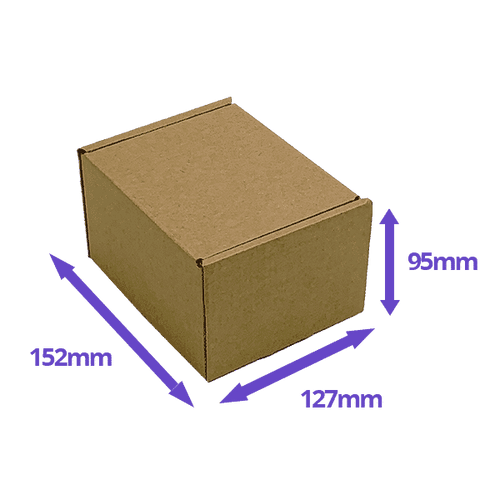 Brown PiP Small Parcel Postal Box - 152x127x95mm