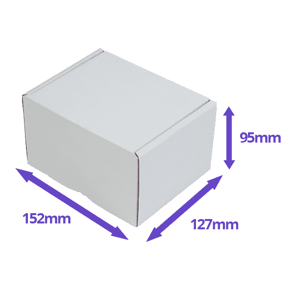 White PiP Small Parcel Postal Box - 152x127x95mm
