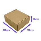 Brown PiP Small Parcel Postal Box - 160x150x75mm