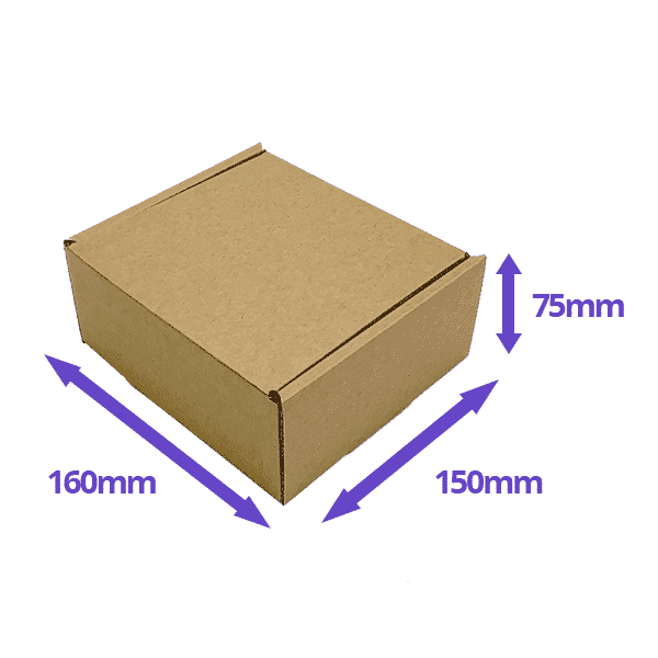 Brown PiP Small Parcel Postal Box - 160x150x75mm