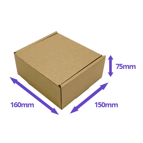 Brown PiP Small Parcel Postal Box - 160x150x75mm