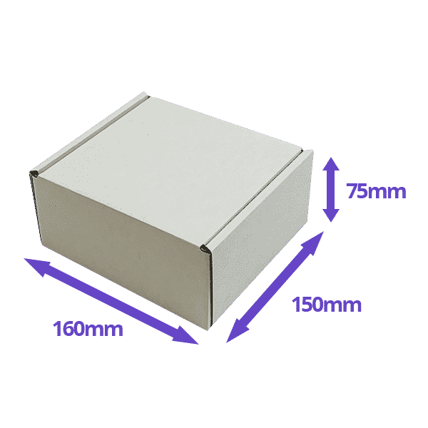 White PiP Small Parcel Postal Box - 160x150x75mm