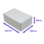 White PiP Small Parcel Postal Box - 222x150x88mm