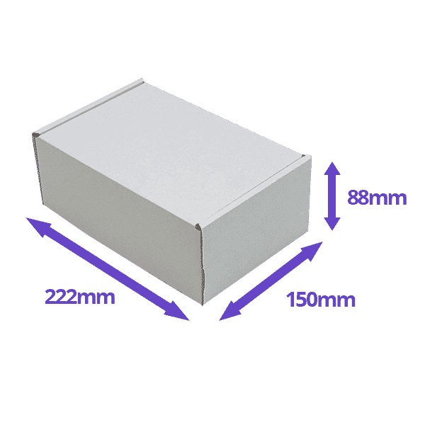 White PiP Small Parcel Postal Box - 222x150x88mm