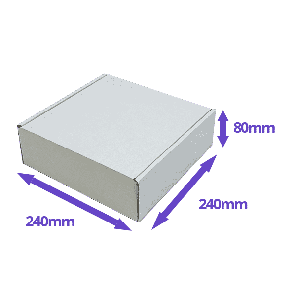 White PiP Small Parcel Postal Box - 240x240x80mm