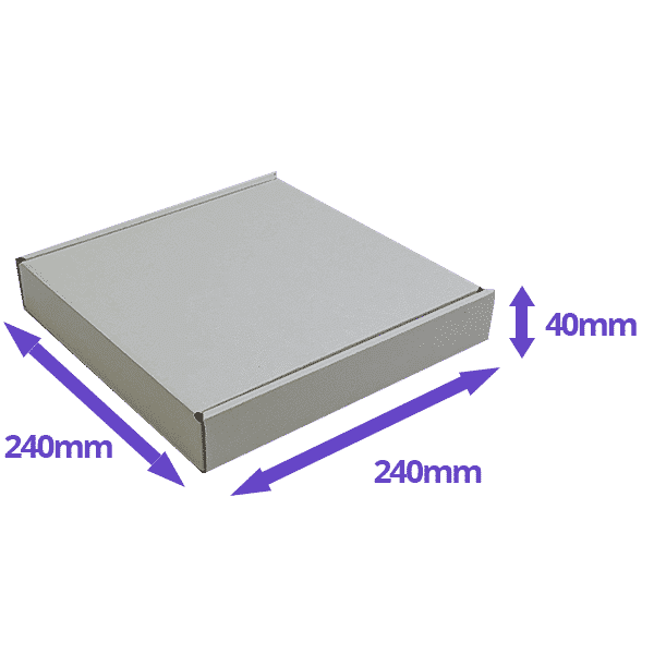 White PiP Small Parcel Postal Box - 240x240x40mm