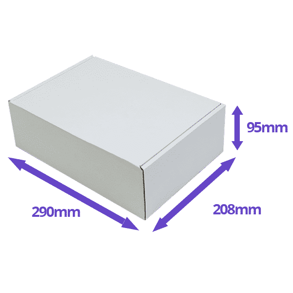 White PiP Small Parcel Postal Box - 290x208x95mm