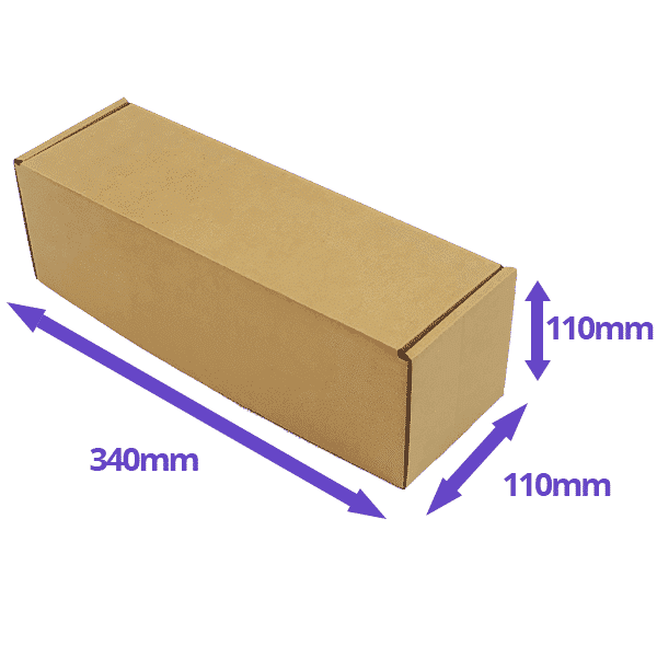 Brown PiP Small Parcel Postal Box - 340x110x110mm