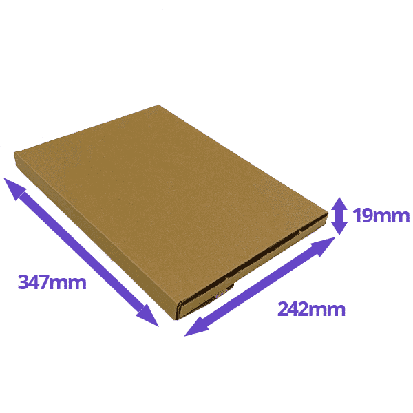 Brown PiP Small Parcel Postal Box - 347x242x19mm
