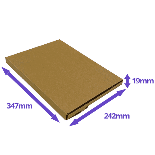 Brown PiP Small Parcel Postal Box - 347x242x19mm