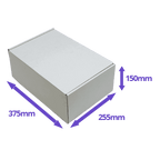White PiP Small Parcel Postal Box - 375x255x150mm