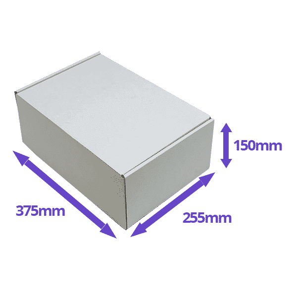 White PiP Small Parcel Postal Box - 375x255x150mm