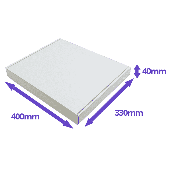 White PiP Small Parcel Postal Box - 400x330x40mm