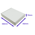 White PiP Small Parcel Postal Box - 426x342x74mm