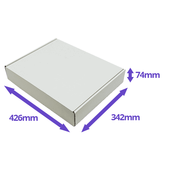 White PiP Small Parcel Postal Box - 426x342x74mm