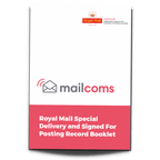 Royal Mail's Special Delivery & Signed For Posting Record Booklet