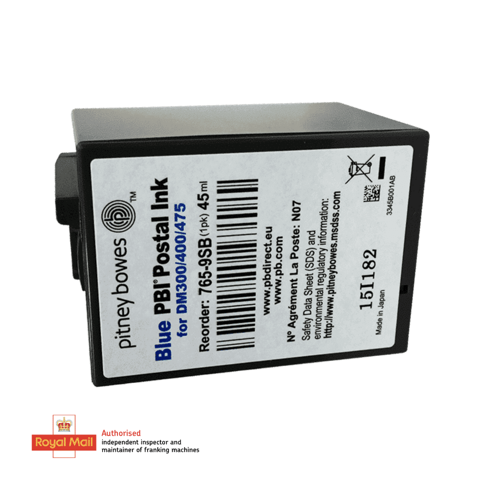 Pitney Bowes DM300M Ink Cartridge & DM400M Ink Cartridge - New OEM Original Blue