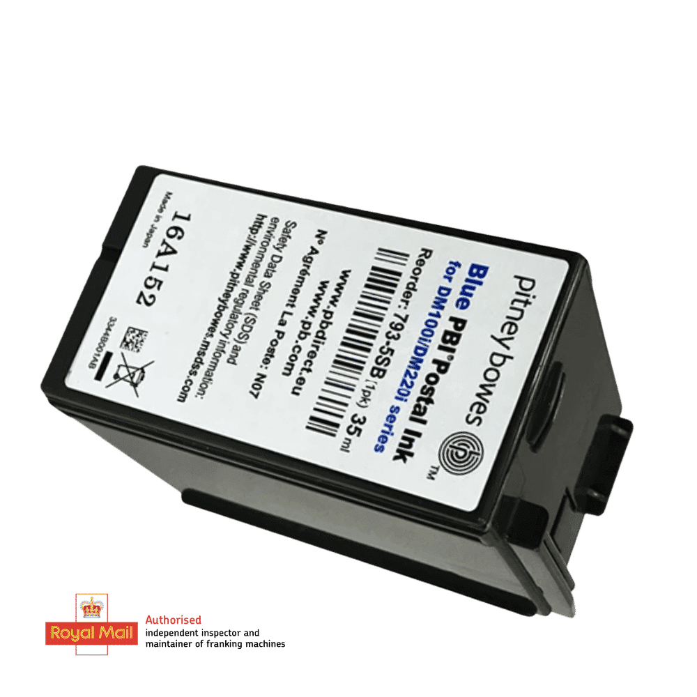 Pitney Bowes SendPro+ Ink Cartridge - New OEM Original Blue