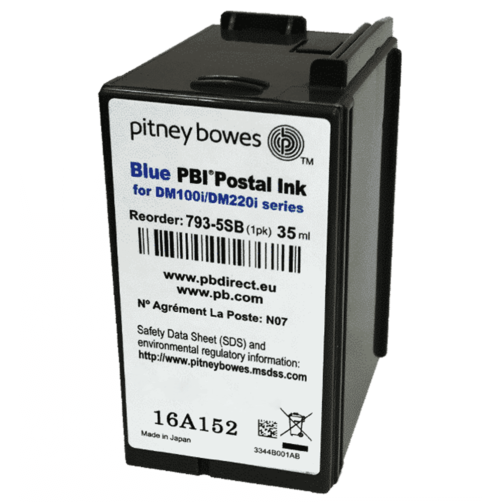 Pitney Bowes SendPro+ Ink Cartridge - New OEM Original Blue