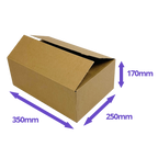 Single Wall Cardboard Boxes - 350x250x170mm