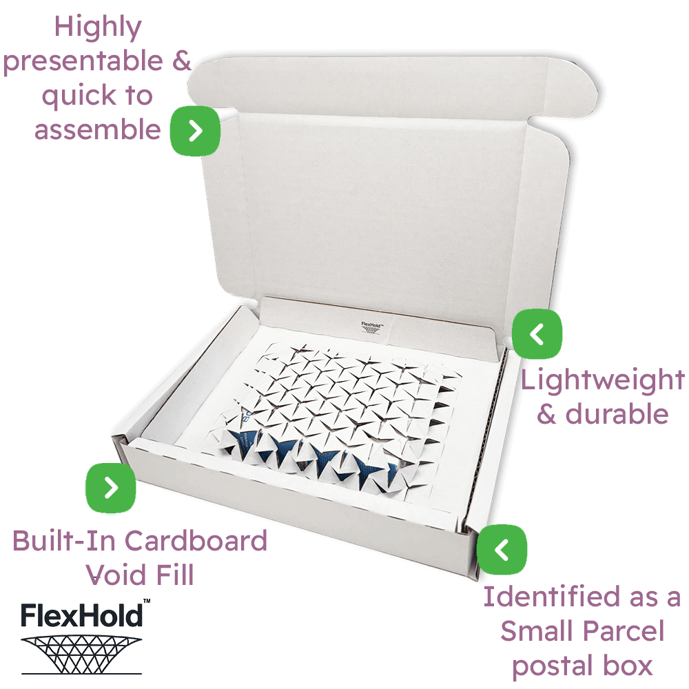 White FlexHold™ Boxes - 200x150x35mm