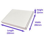 White PiP Large Letter Postal Box - 220x206x22mm