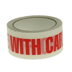 White & Red 'HANDLE WITH CARE' Packing Tape - 48mmx66m